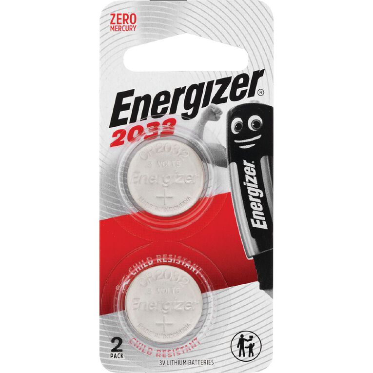 Energizer Lithium Coin Batteries 2032 3 Volt 2 Pack, , hi-res