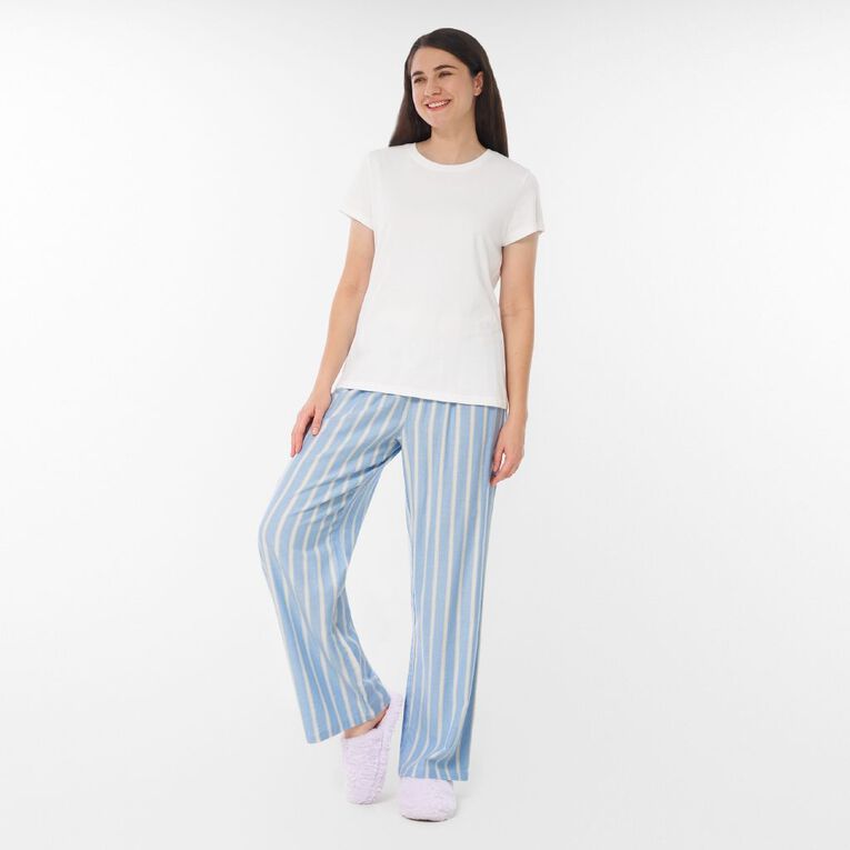 H&H Women's Boyfriend Flanelette Sleep Pants, Blue Light, hi-res
