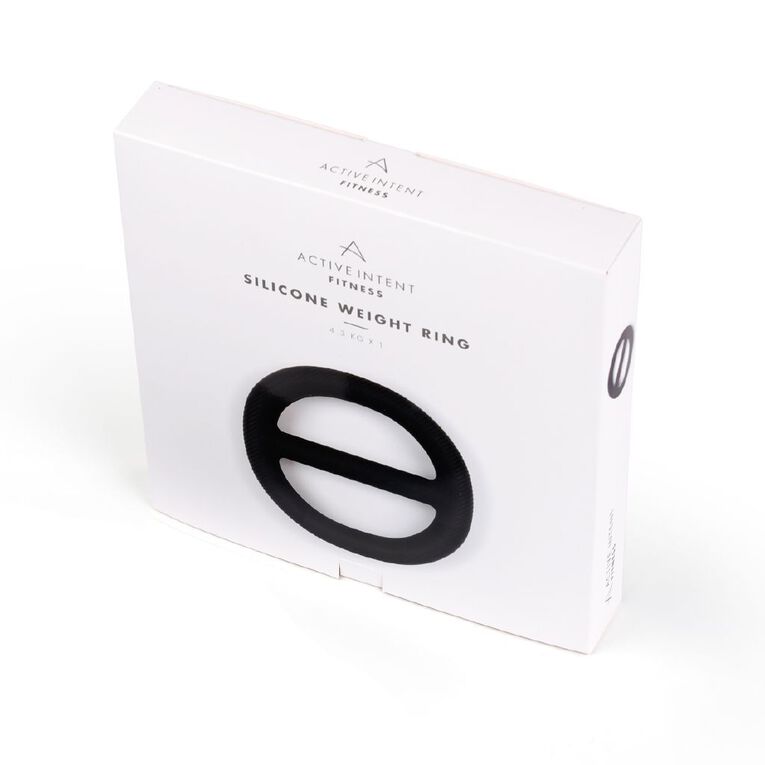 Active Intent Fitness Silicone Weight Ring 4.3kg Black, , hi-res