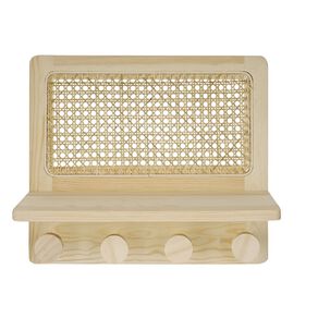 Living & Co Rattan Shelf Coat Rack