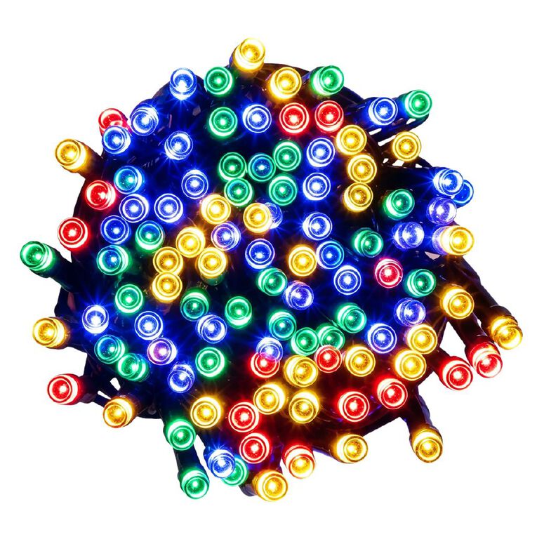 Kiwi Garden Solar String Lights Red Green Blue 200 LED, , hi-res