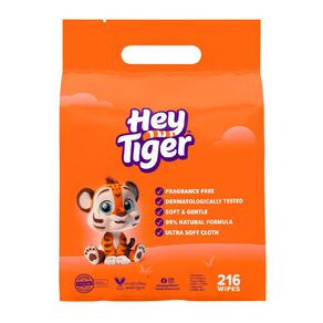 Hey Tiger Sensitive Wipes 216 Pack
