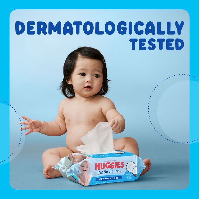 Huggies Baby Wipes Coconut 80 Pack, , hi-res