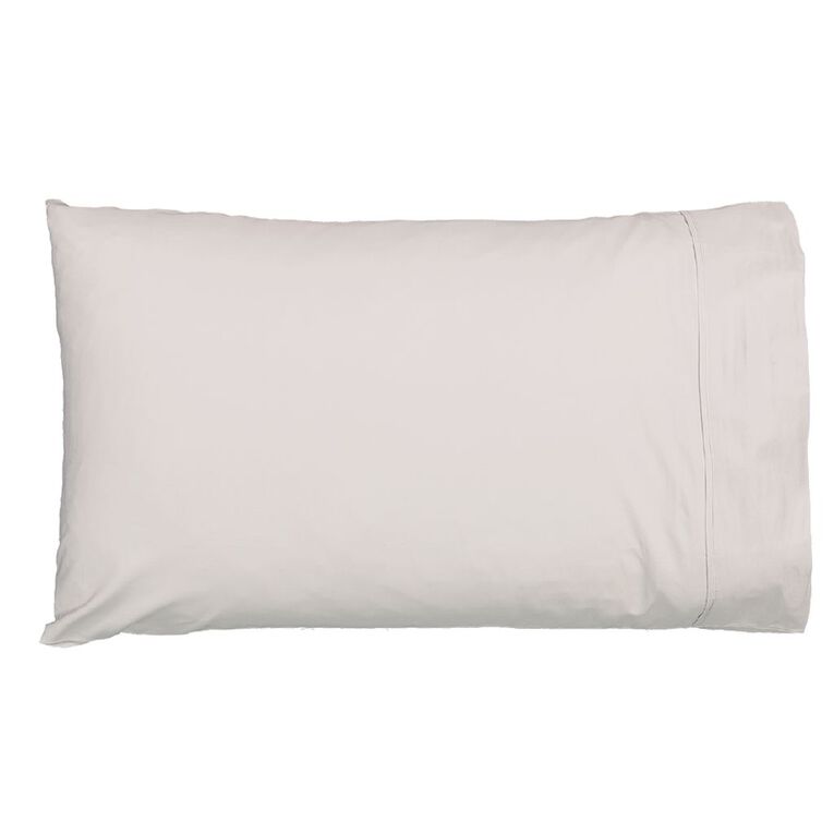 Living & Co Pillowcase 250TC 2 Piece Grey, , hi-res