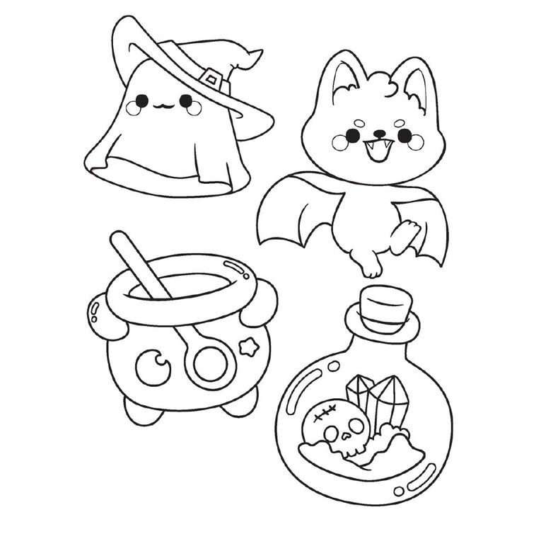 Spooky Kawaii Colouring Book, , hi-res