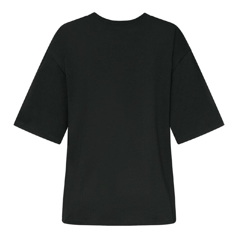 Active Intent Women's Oversized Tee, Black, hi-res