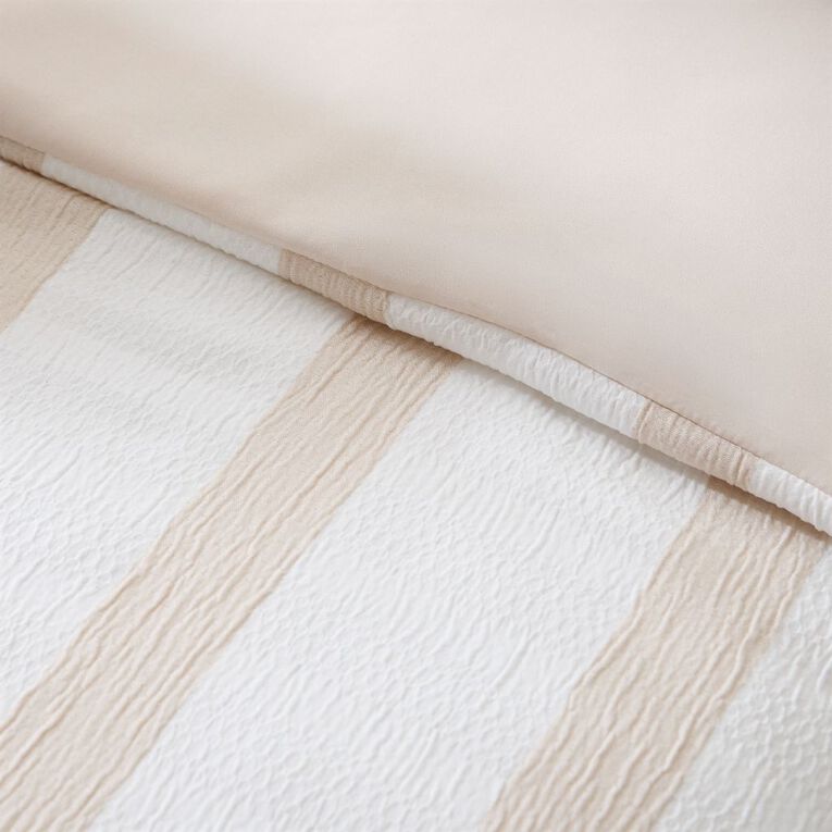 Living & Co Stripe 3 Piece Comforter Set Queen, , hi-res