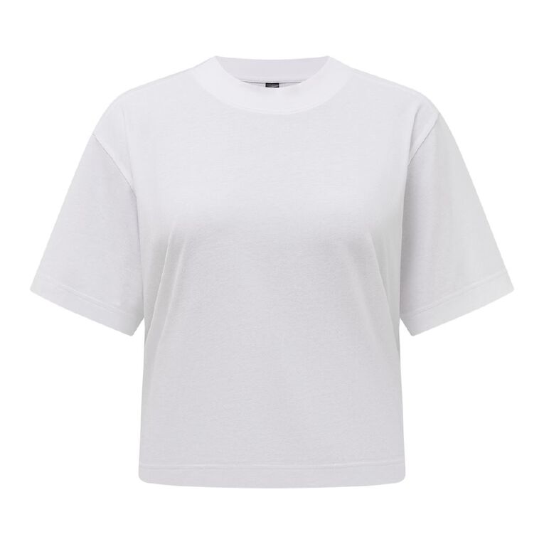 H&H Women's Short Sleeve Smart Tee, White, hi-res
