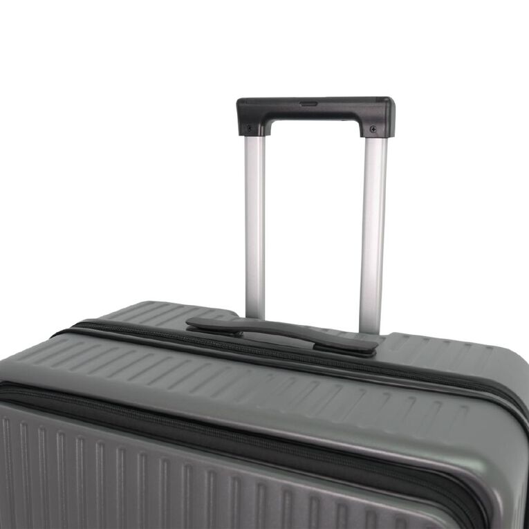 Wander Hard Textured Checked Suitcase with Dual Open, , hi-res
