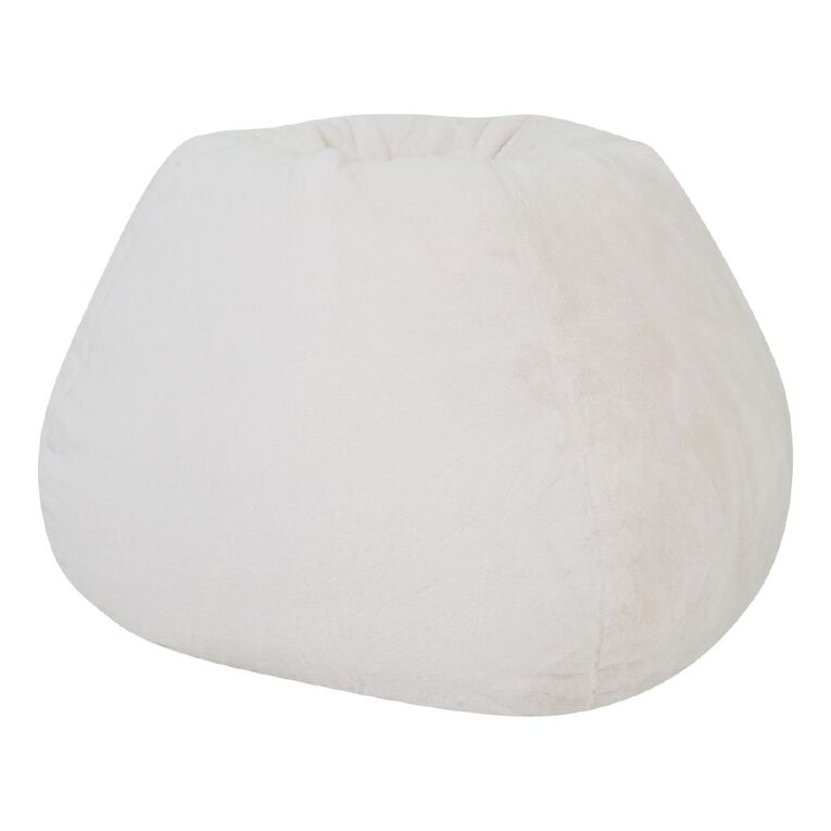 Living & Co Faux Polar Bear Fur Bean Bag Snow, , hi-res