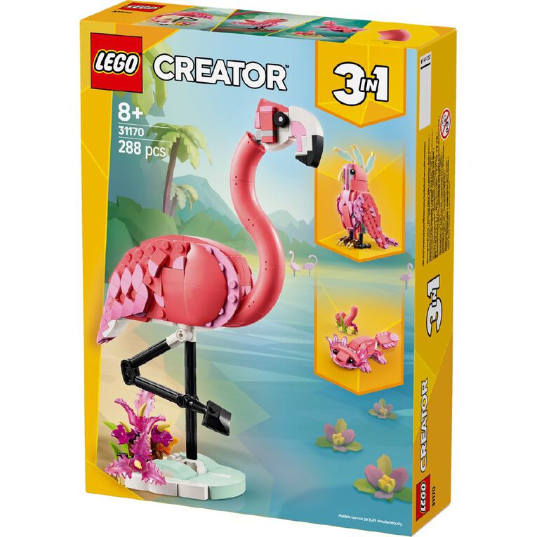 LEGO CREATOR Wild Animals Pink Flamingo 31170, , hi-res