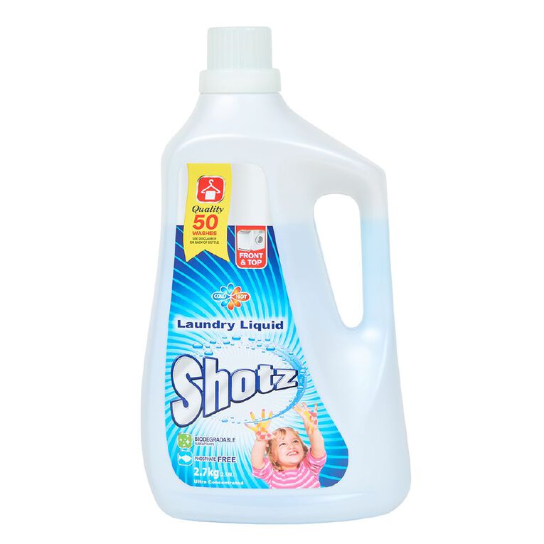 Shotz Laundry Liquid Dual Load 2.7kg, , hi-res