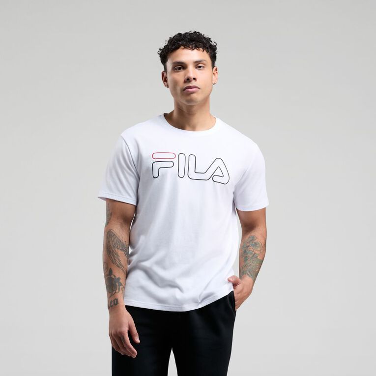 Fila Men's Outline Tee, White, hi-res