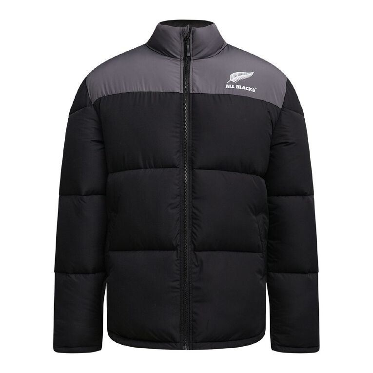 All Blacks Men's Puffer Jacket, Black/Grey, hi-res
