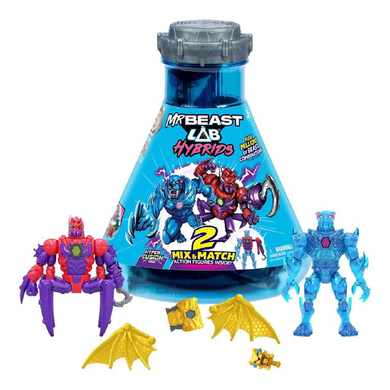 Mr Beast Lab Hybrids 2 Mix & Match Action Figure Multi Pack, , hi-res