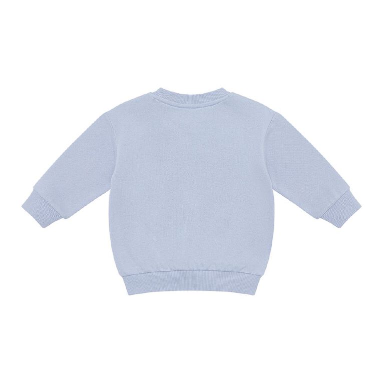 Young Original Babys' Plain Crew Sweatshirt, Blue Light, hi-res