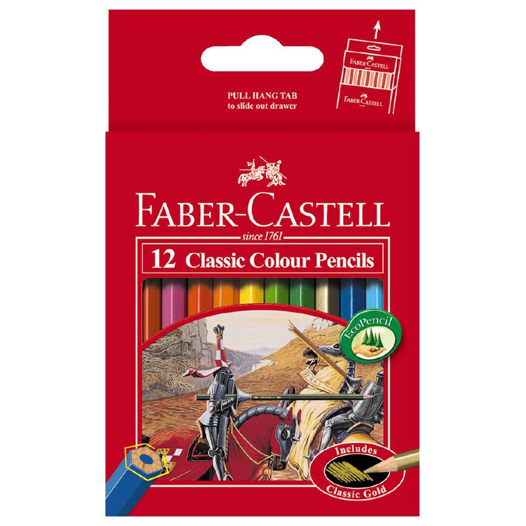 Faber-Castell Classic Half Size Colour Pencils 12 Pack, , hi-res