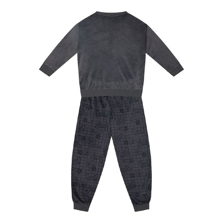 H&H Boys' Mink Twosie Pyjama Set, Grey Dark, hi-res