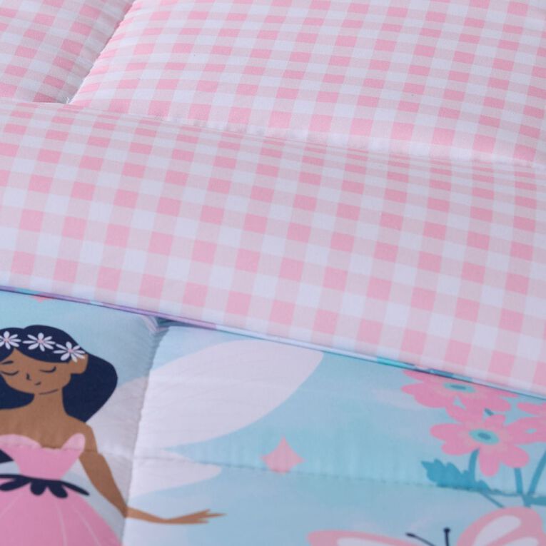 Living & Co Kids 2 Piece Comforter Fairy Multi-Coloured King Single, , hi-res