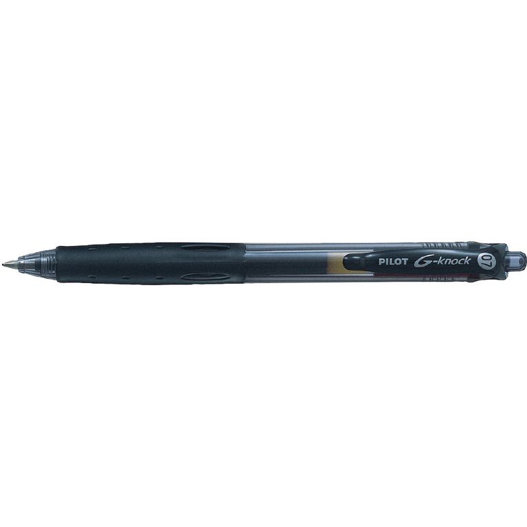 Pilot-BeGreen G-Knock Pen Gel Black Fine 0.7mm Black, , hi-res