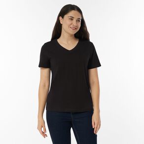 H&H Women's Short Sleeve V-Neck Cotton Tee