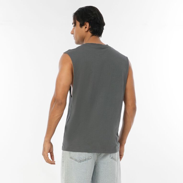 Garage Men's Muscle Tank, Grey Dark, hi-res