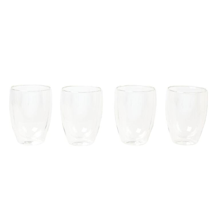 Living & Co Double Wall Glass Mug Clear, , hi-res