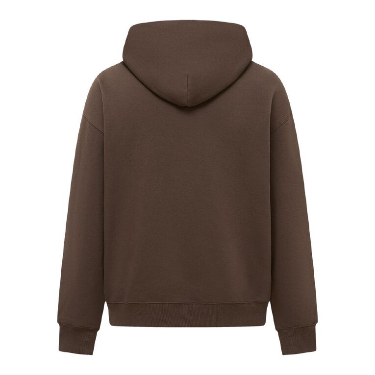 Garage Men's Heavyweight Sweat Crew Graphic, Brown Dark, hi-res