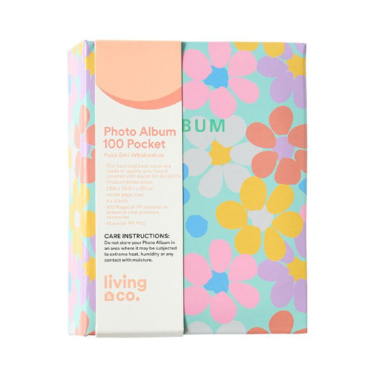 Living & Co Photo Album 100 Pocket Black, , hi-res