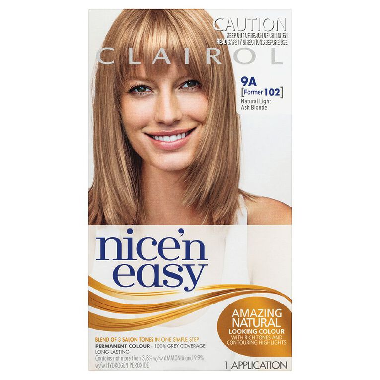 Clairol Nice N Easy Permanent Hair Colour Light Ash Blonde 9A, , hi-res