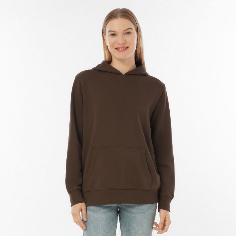 H&H Women's Essential Pullover Hoodie, Brown Dark, hi-res
