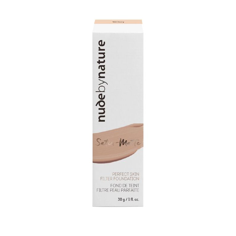 Nude By Nature Perfect Skin Filter Foundation 30g W2 Ivory, , hi-res