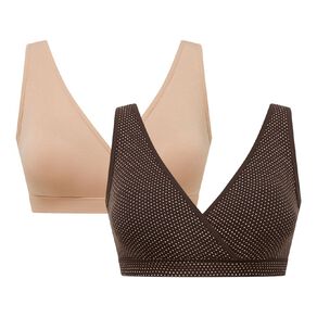 H&H Women's Crossover Lounge Maternity Bra 2 Pack