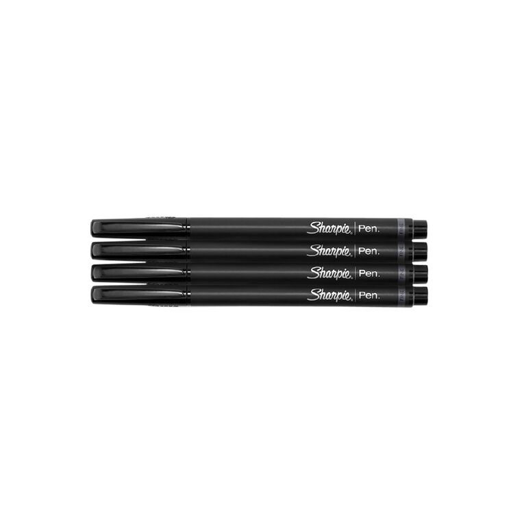 Sharpie Marker Black 4 Pack, , hi-res