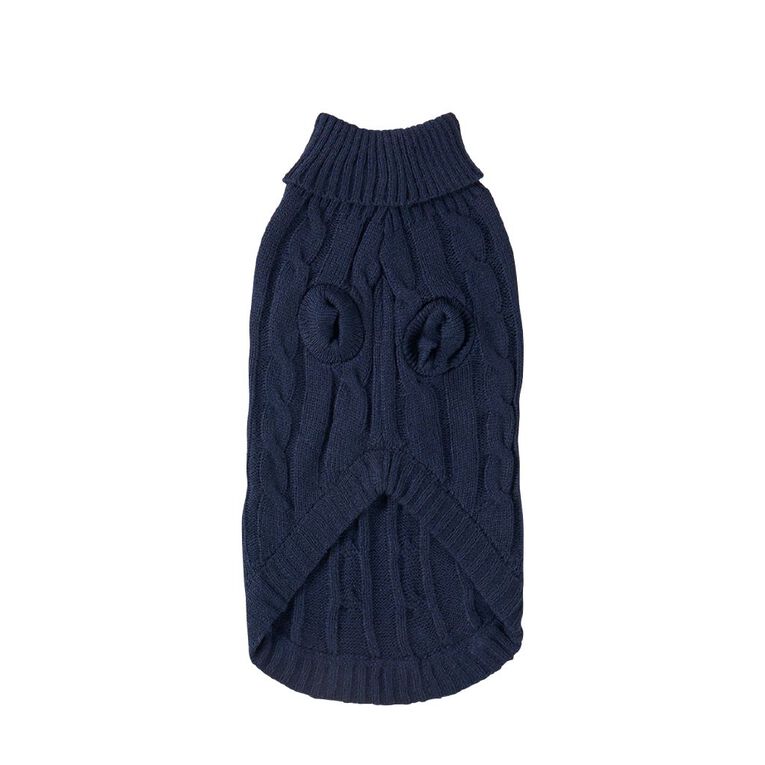 Petzone Cable Knit Jumper Navy Small, , hi-res