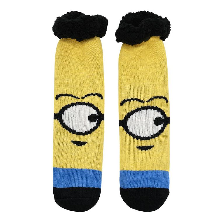 Minions Sherpa Socks 1 Pack, Blue Light, hi-res