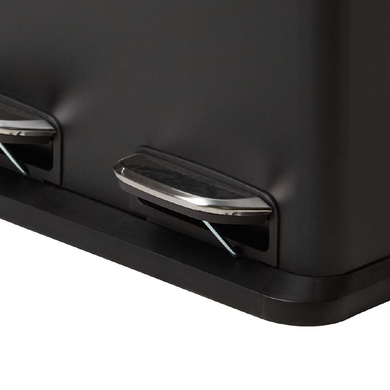Living & Co 3 Pedal Bin Black 60L, , hi-res