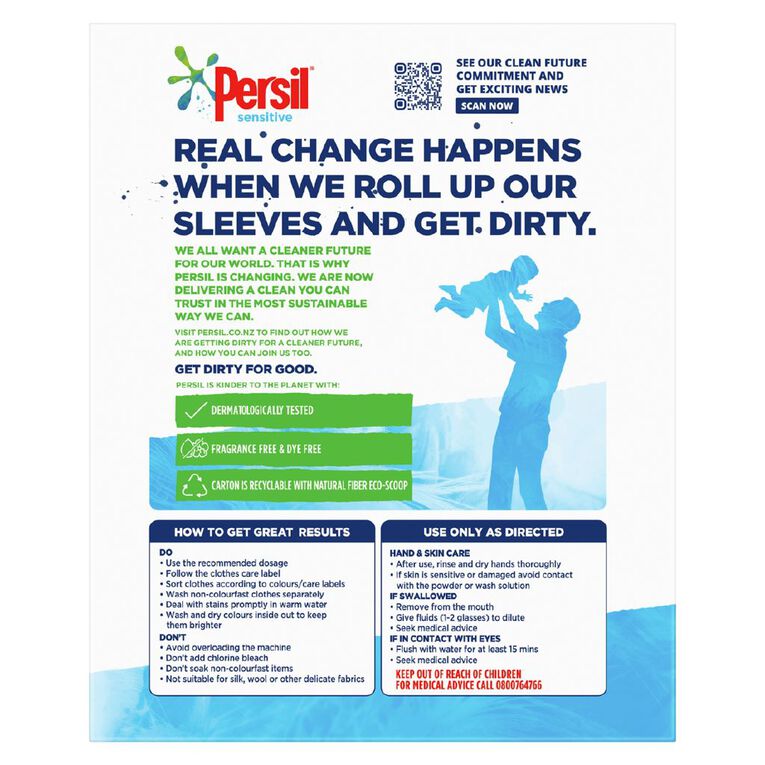 Persil Laundry Powder Sensitive Box 2kg, , hi-res