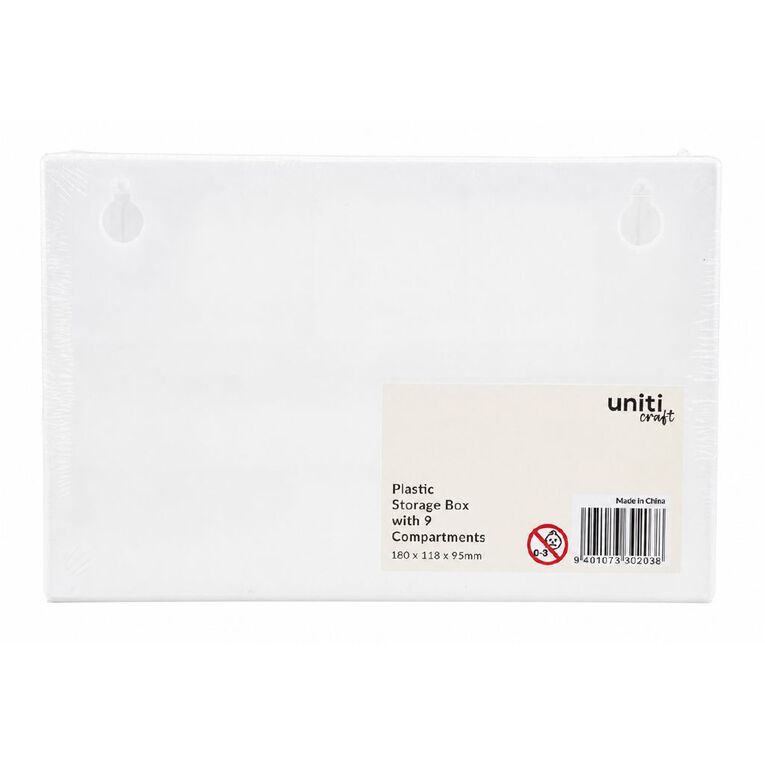 Uniti Plastic Storage Box with 9 Compartments, , hi-res