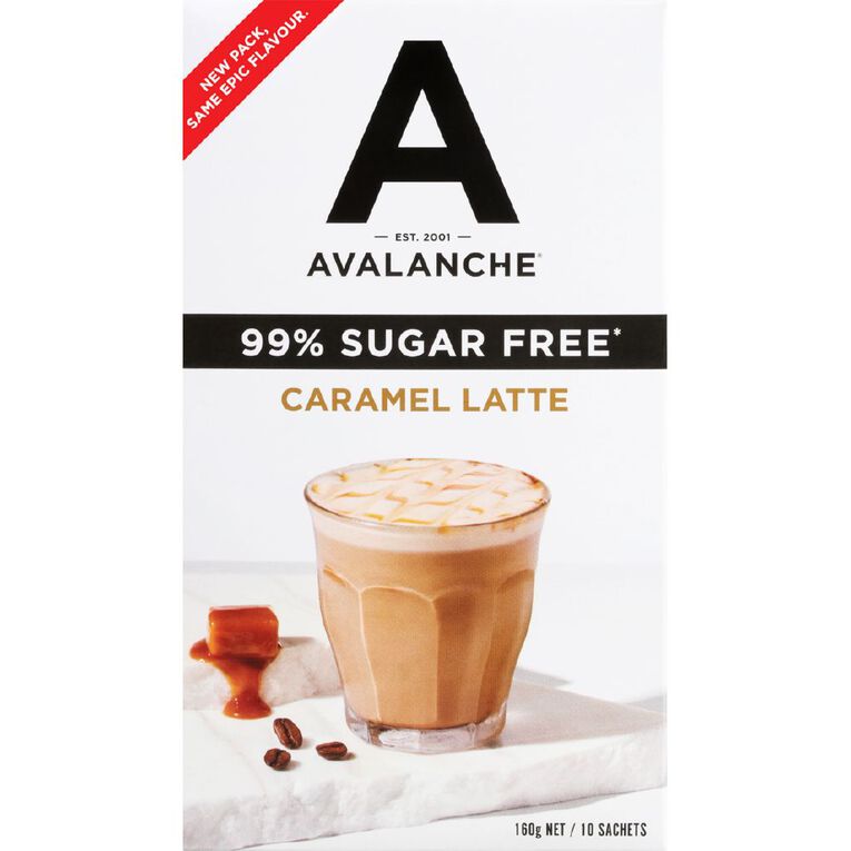 Avalanche 99% Sugar Free Caramel Latte 10 Pack, , hi-res
