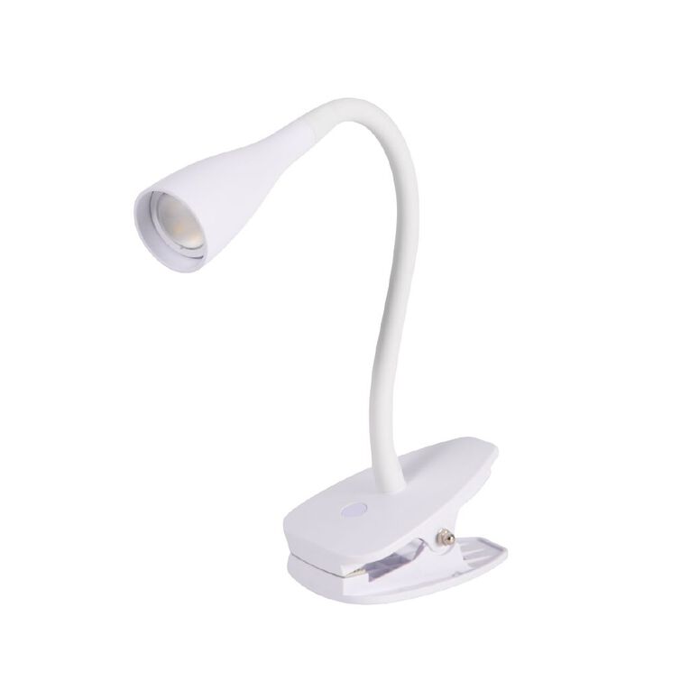 Living & Co Clip Desk Lamp 2m White, , hi-res