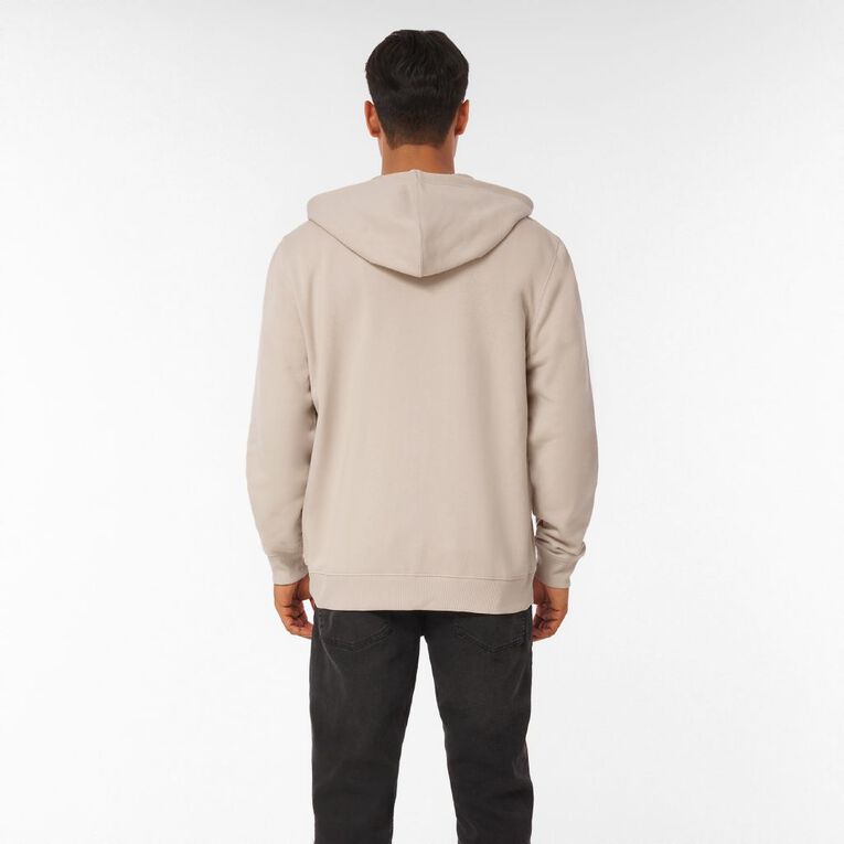 H&H Men's Zip Front Hood Sweat, Brown Light, hi-res