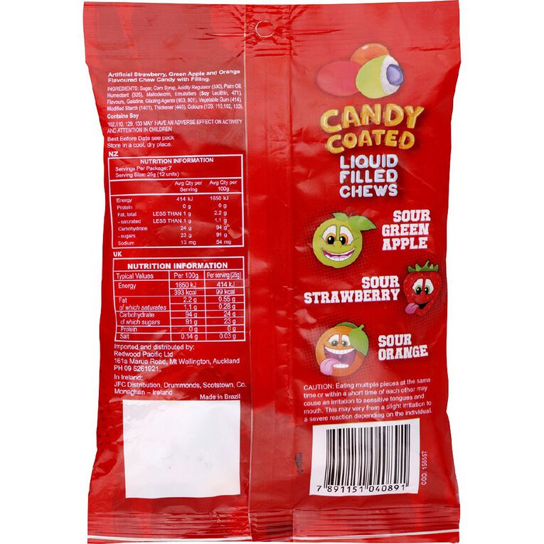 TNT Sour Fruits 180g, , hi-res