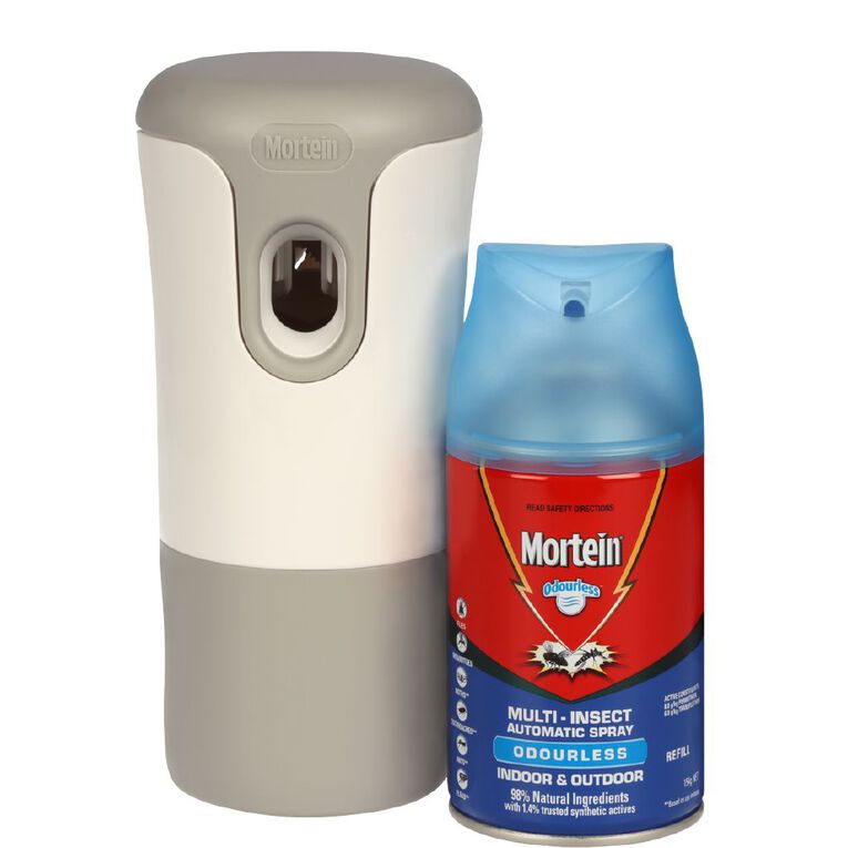 Mortein Indoor and Outdoor Auto Insect Control System Odourless 154G, , hi-res