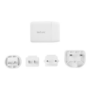 Tech.Inc 100W 2 Port USB C + USB A Gan Charger Travel Adaptor TI103KE