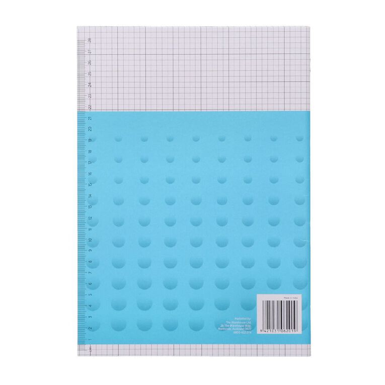 WS Exercise Book 1J8 5mm Quad 36 Leaf Blue, , hi-res