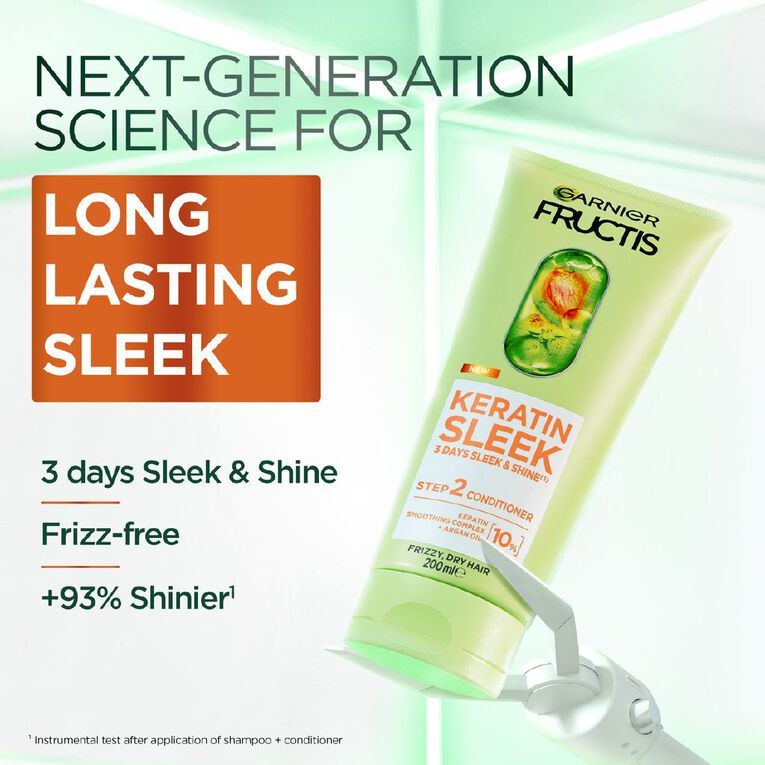 Garnier Fructis Keratin Sleek Conditioner 200ml, , hi-res