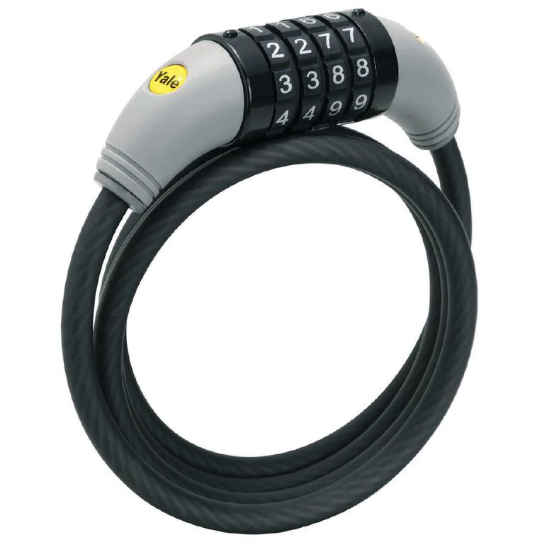Yale Combination Cable Lock 8mm x 1200mm, , hi-res