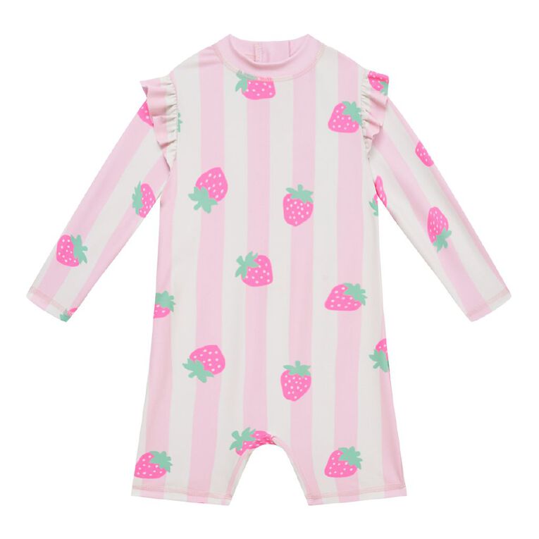 Young Original Toddler Long Sleeve Printed Rash Suit, Pink Light, hi-res