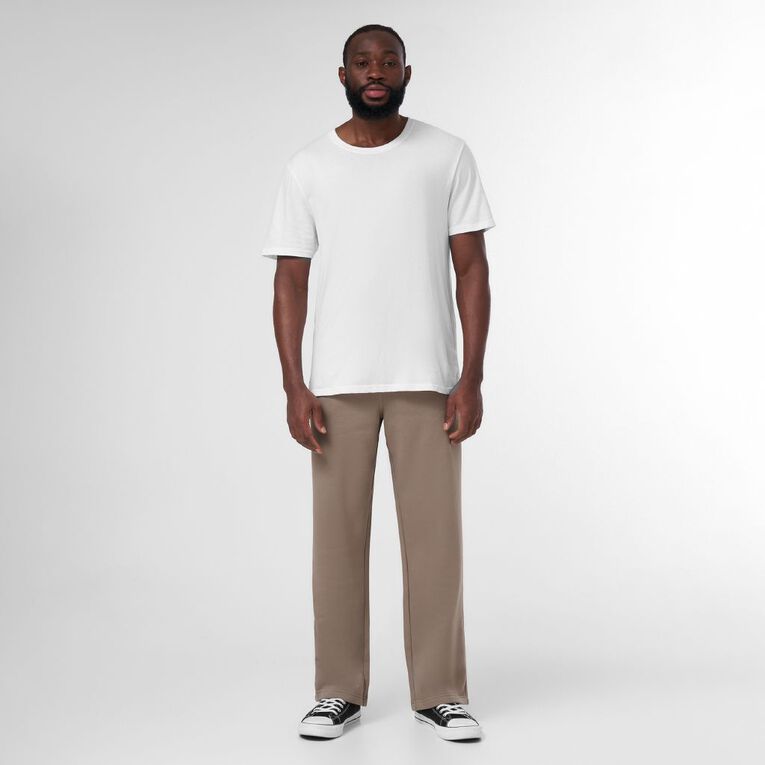 H&H Men's Straight Leg Fleece Pants, Brown Mid, hi-res